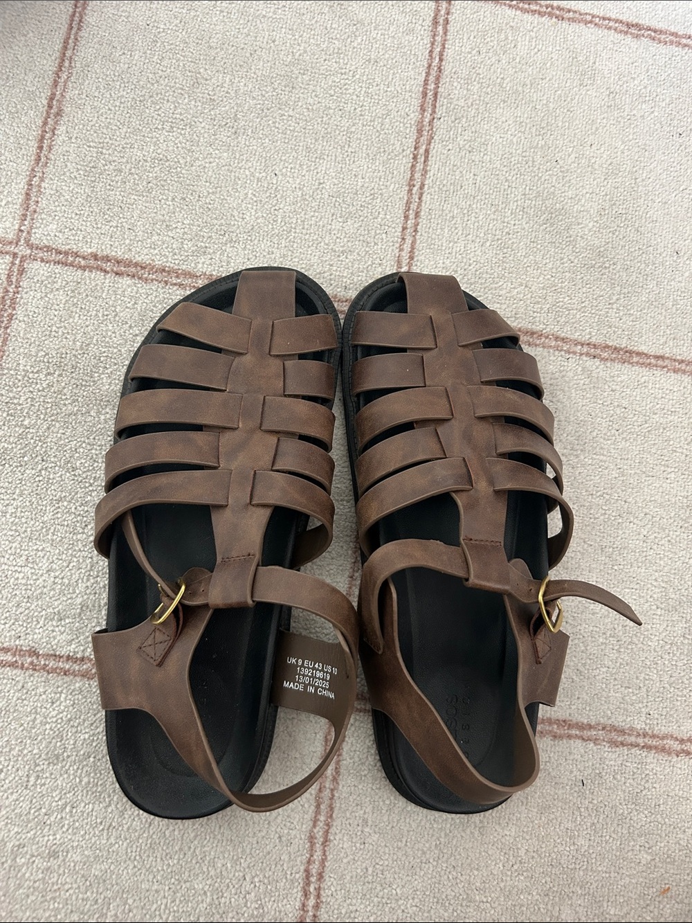 ASOS Brown Strappy Fisherman Sandals